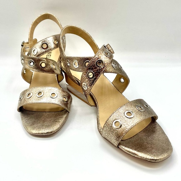 Vaneli Metallic Strappy Sandals. Size 8.5. Block Heel. - Picture 2 of 14